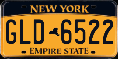NY license plate GLD6522