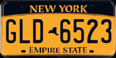 NY license plate GLD6523