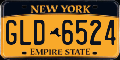 NY license plate GLD6524