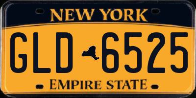 NY license plate GLD6525