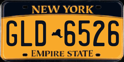 NY license plate GLD6526