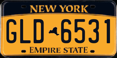 NY license plate GLD6531