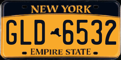 NY license plate GLD6532