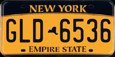 NY license plate GLD6536
