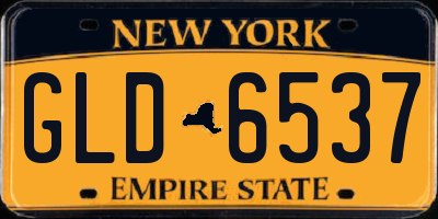 NY license plate GLD6537