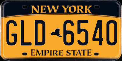 NY license plate GLD6540