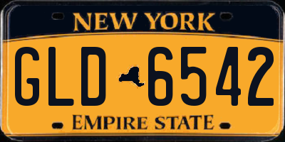 NY license plate GLD6542