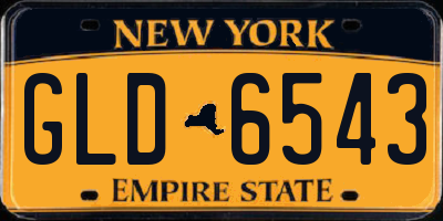 NY license plate GLD6543