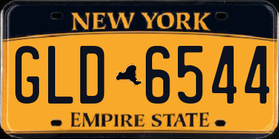 NY license plate GLD6544