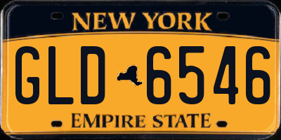 NY license plate GLD6546