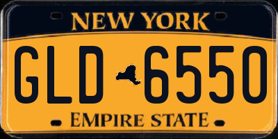 NY license plate GLD6550