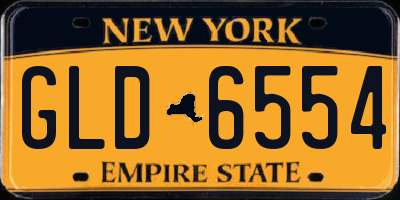 NY license plate GLD6554
