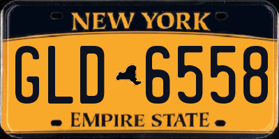 NY license plate GLD6558