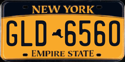 NY license plate GLD6560