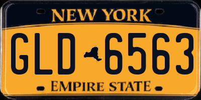 NY license plate GLD6563