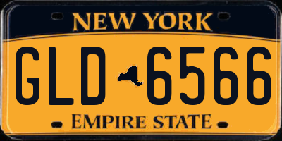 NY license plate GLD6566