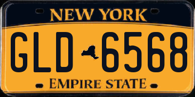 NY license plate GLD6568