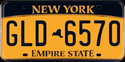 NY license plate GLD6570