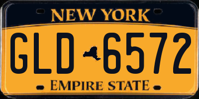 NY license plate GLD6572