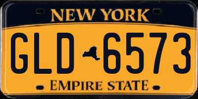 NY license plate GLD6573