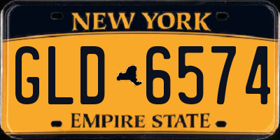 NY license plate GLD6574