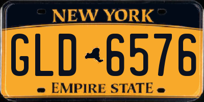 NY license plate GLD6576