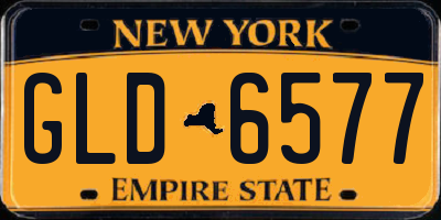 NY license plate GLD6577
