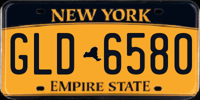 NY license plate GLD6580