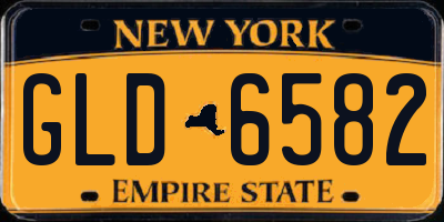 NY license plate GLD6582