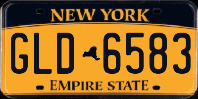 NY license plate GLD6583