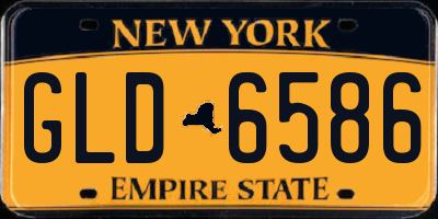 NY license plate GLD6586