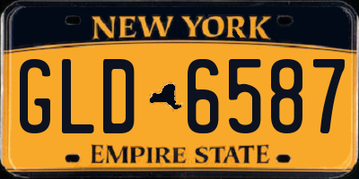 NY license plate GLD6587