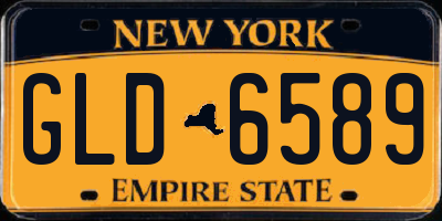 NY license plate GLD6589