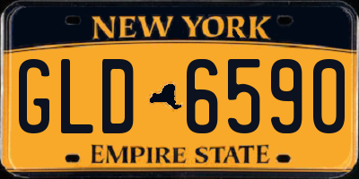 NY license plate GLD6590