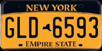NY license plate GLD6593