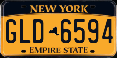 NY license plate GLD6594