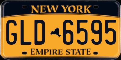 NY license plate GLD6595