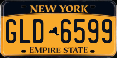 NY license plate GLD6599