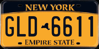 NY license plate GLD6611