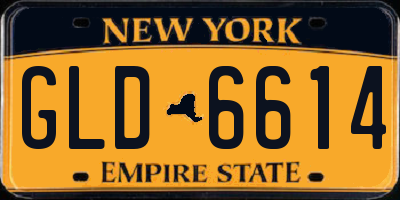 NY license plate GLD6614