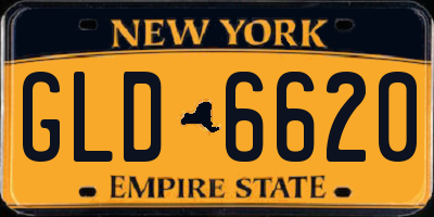 NY license plate GLD6620