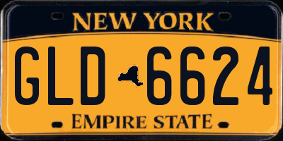 NY license plate GLD6624