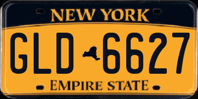 NY license plate GLD6627