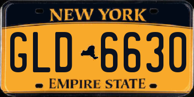 NY license plate GLD6630