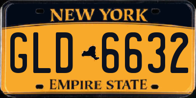 NY license plate GLD6632