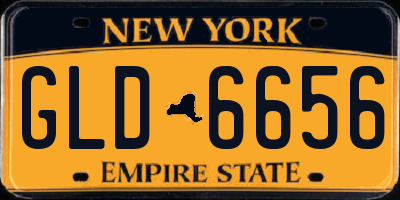 NY license plate GLD6656