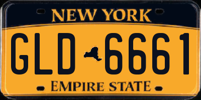 NY license plate GLD6661