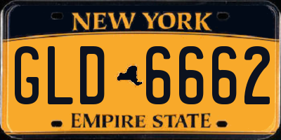 NY license plate GLD6662