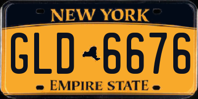 NY license plate GLD6676
