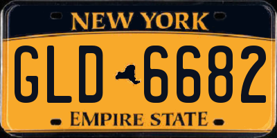 NY license plate GLD6682